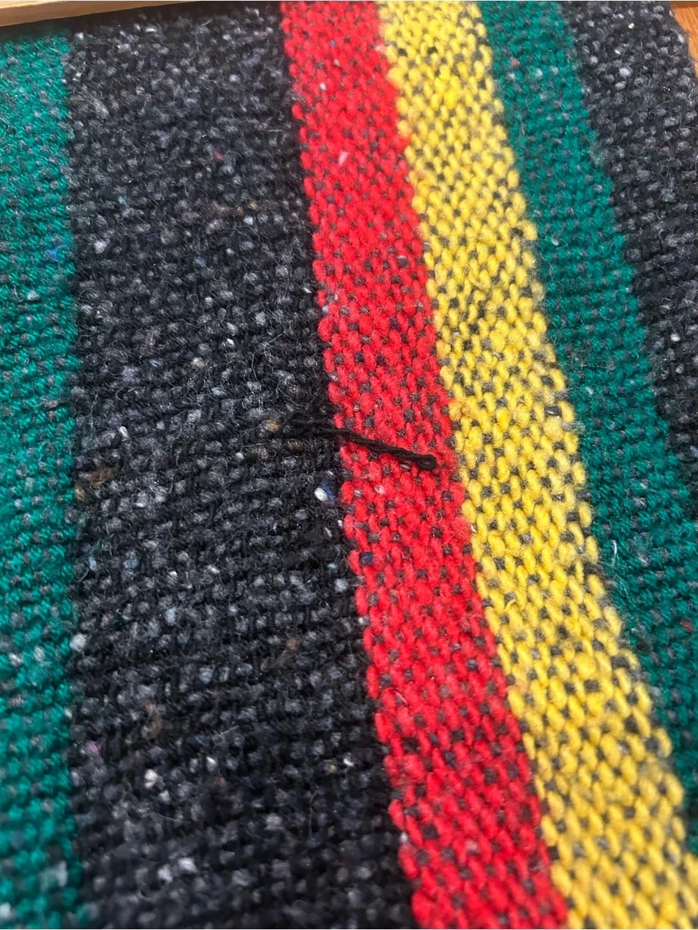 Yarima Baja Hoodie XL Rasta Stripe Pullover Eco-Friendly Recycled Cotton